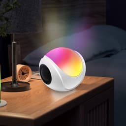 Crrynuo - Bluetooth Speaker - LED Licht Speaker - FM Radio Speaker - 1 Stuk - 360° Audio - 5W - Wit — thumbnail 1