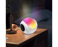 Crrynuo - Bluetooth Speaker - LED Licht Speaker - FM Radio Speaker - 1 Stuk - 360° Audio - 5W - Wit