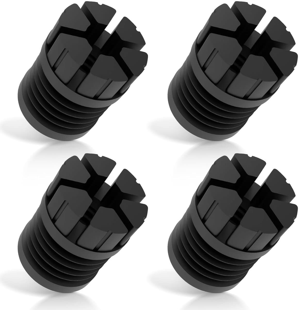 Daity 4-pack - Compatibel met Bambu Lab X1/X1C/P1P/P1S antivibratievoetjes - Hittebestendige siliconen schokdempers verminderen 92% van de trillingen en voorkomen doorzakken — afbeelding 1