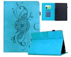 Beschermcase voor 6.0 Inch Kindle Paperwhite - Multi-Angle PU Leren Hoes met Kaarthouder (Sky Blue)