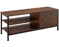 TV-meubel met open vakken in industrieel design - compact en functioneel - 110 x 40 x 45,5 cm