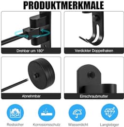 Premium Helmhouder voor Wandmontage - Aluminium Houder voor Helmen en Accessoires (Set van 2) — thumbnail 3