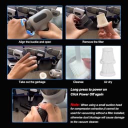 Draadloze 2-in-1 handstofzuiger en elektrische stofblazer – Accu aangedreven, mini en draagbaar met sterke zuigkracht — thumbnail 5