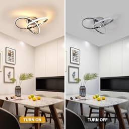 Dimbare Led-plafondlamp met Afstandsbediening - Modern en Functioneel - 36W - 3000K-6500K - Geschikt voor Woonkamer en Eetkamer — thumbnail 4
