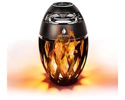 Draadloze Bluetooth luidspreker met LED vlammenlicht voor buiten - Waterdichte sfeerlamp met stereogeluid en BassUp