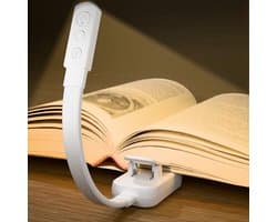Oplaadbare Boekenlicht - Draagbare LED Leeslamp met Dimbare Kleuren en Lange Looptijd