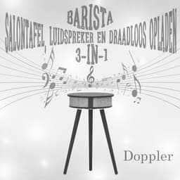 Doppler Barista SoundTable – 3-in-1 Bluetooth Speaker Tafeltje met Wireless Charging & Houten Design – Zwart — thumbnail 5
