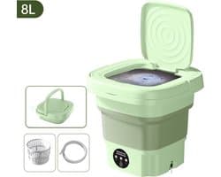Opvouwbare mini wasmachine voor thuisgebruik, draagbare mini-opvouwbare wasmachine blauwlichtsterilisatie + grotere motor met afvoermand + afvoerslang
