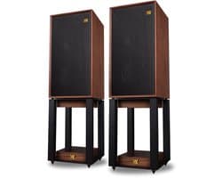 Wharfedale Linton Speakers met Luidspreker standaard - Hifi Stereo Set - Luidspreker Boxen - 3-weg Luidspreker - Set van 2 - Walnoot