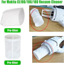 2 voorfilters + 2 Pre filters Geschikt voor Makita CL100 / 106/180 DCL180 stofzuigeraccessoires, voorfilterdeel 451208-3, filterdeel 443060-3 — thumbnail 4