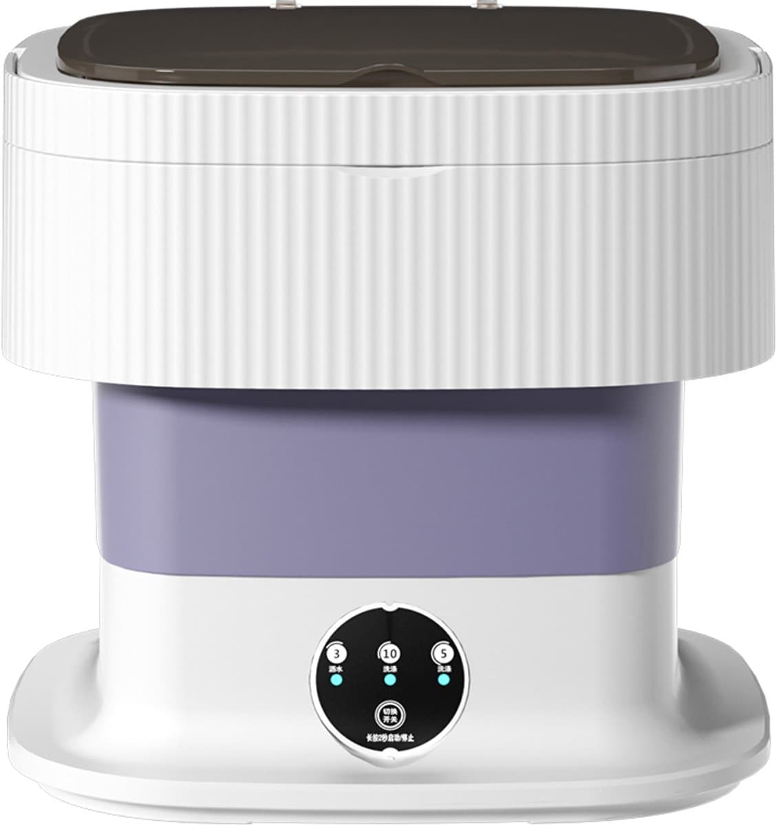 10L Grote Grensoverschrijdende Opvouwbare Wasmachine met Groot Ondergoed, Sokken, Babykleding en Kleine Mini Wasmachine (Paars) — afbeelding 1