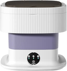 10L Grote Grensoverschrijdende Opvouwbare Wasmachine met Groot Ondergoed, Sokken, Babykleding en Kleine Mini Wasmachine (Paars) — thumbnail 1
