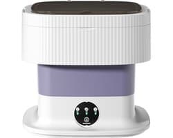 10L Grote Grensoverschrijdende Opvouwbare Wasmachine met Groot Ondergoed, Sokken, Babykleding en Kleine Mini Wasmachine (Paars)