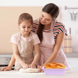 PromoHome 5-delige Siliconen Broodbakvormen Set - Rechthoekige Anti-Aanbak Bakvormen voor Oven, Airfryer en Vaatwasser - Geschikt voor Brood, Cake en Brownies — thumbnail 2