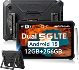 Blackview Active 12 Pro 5G Outdoor Tablet - 11 inch - 36 GB + 256 GB 30000 mAh 120 W snel opladen IP68 waterdicht 108 MP + 50 MP Dual SIM - Zwart — thumbnail 1
