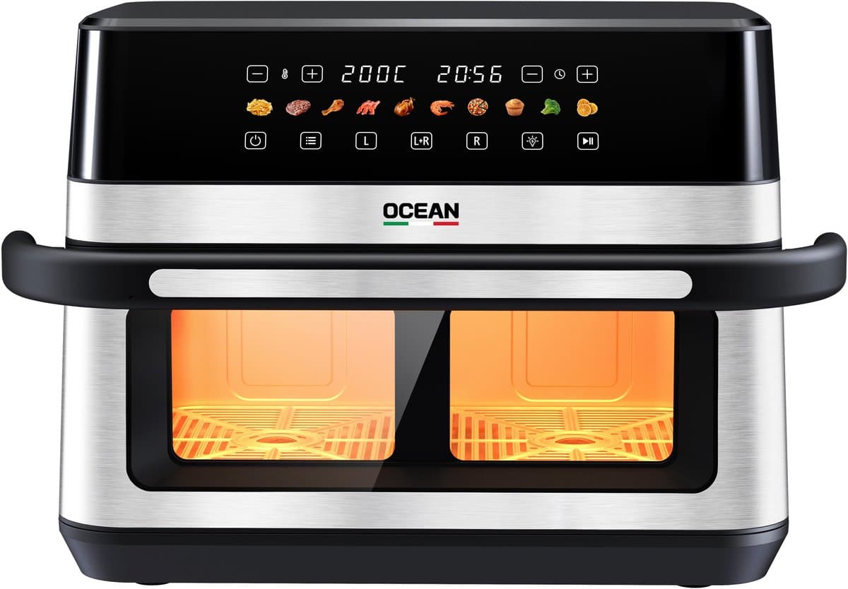OCEAN OCAFK22120DWNX - Airfryer - 12L - 2200W - scheidingwand - XXL — afbeelding 1