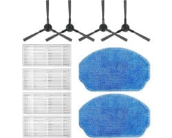 robotstofzuiger accessoires - Geschik voor MAMNV ZCWA BR150 - BR151 - met filter, mop pad en zijborstels - 10 stuks
