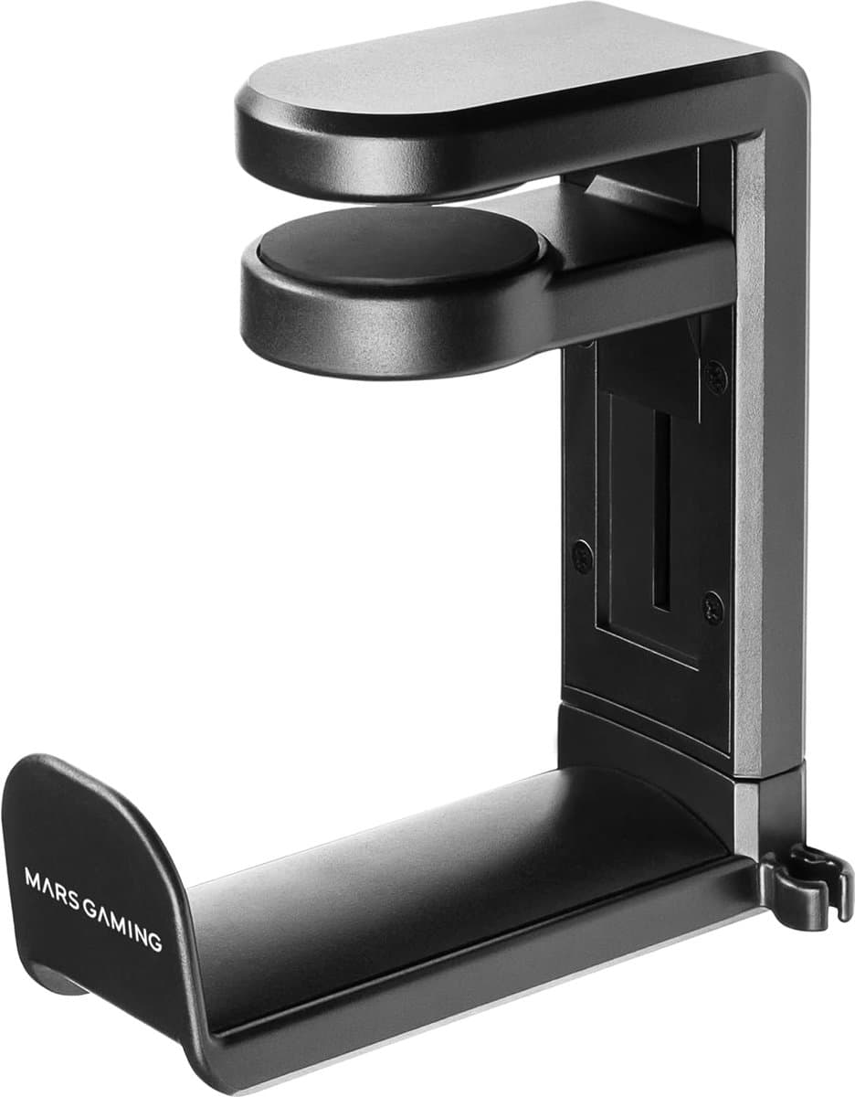 Verstelbare Clip-on Headset Stand met 360º Rotatie - Zwart — afbeelding 1