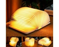 Opvouwbare LED Boeklamp met Oplaadbare USB-C en Warm Wit Licht - Perfect voor Cadeaus en Thuisdecoratie