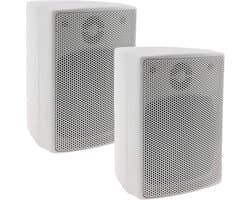 Witte 2-weg wandluidsprekers voor HiFi en thuisbioscoop - 40W en 8Ohm