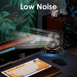 Draagbare USB Ventilator met 199 Snelheden en Stil Ontwerp - Mini Kantoorventilator voor Thuis en Outdoor — thumbnail 3