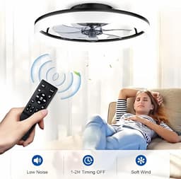 Dimbare Plafondventilator Met Verlichting En Afstandsbediening — thumbnail 2