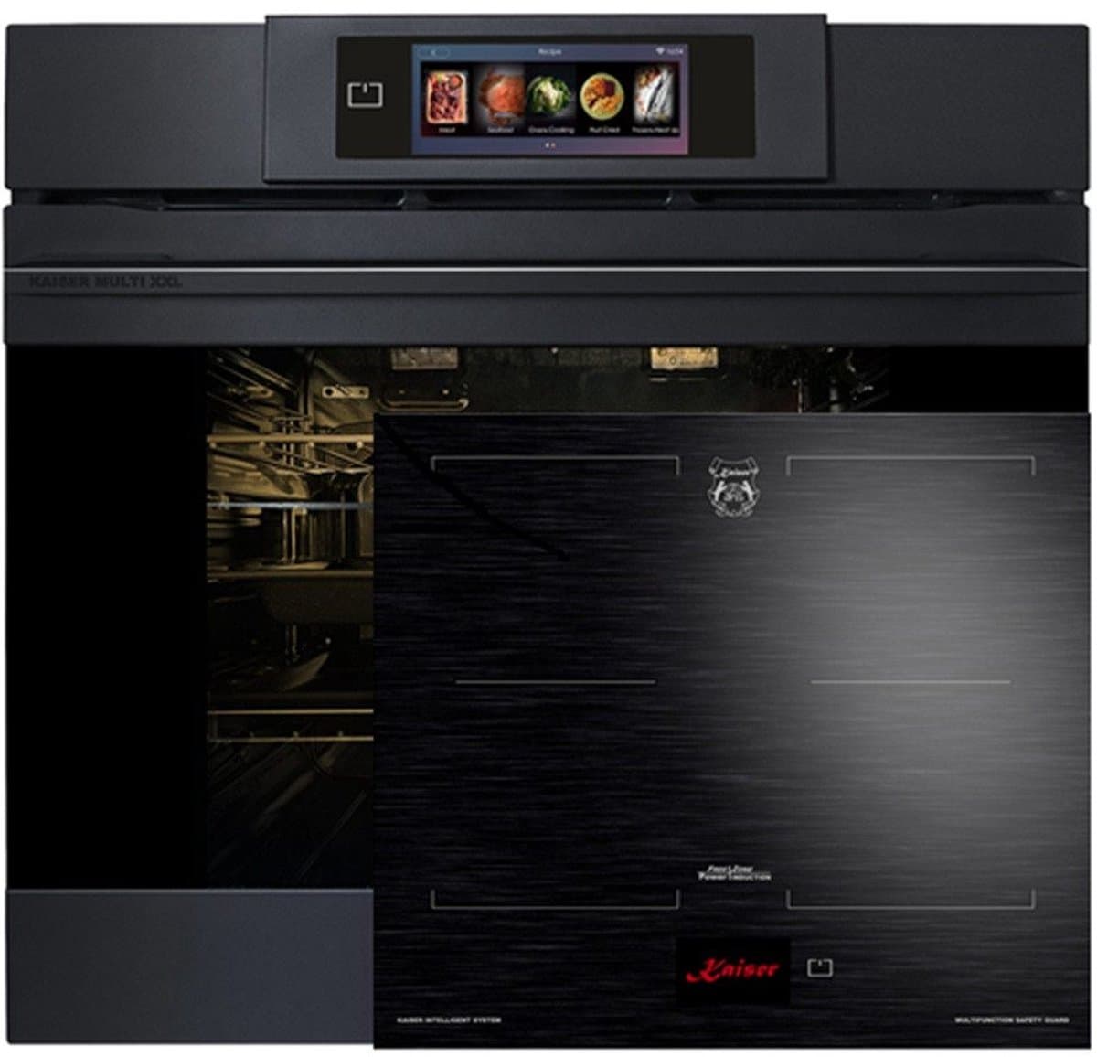 Inbouwoven - KAISER- EH 6347 - XXL Multi 29, multifunctionele elektrische oven met pyrolyse en stoomreiniging - 60 cm + KCT 6140 FI - inductiekookplaat 60 cm — afbeelding 1