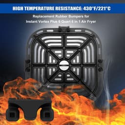 Airfryer rubberen bumpers, 4-delige airfryer vervangende onderdelen, geschikt voor Instant Pot, Gourmia, Cosori en andere airfryers, airfryer accessoires siliconen beschermneuzen om schade aan de mand te voorkomen — thumbnail 4