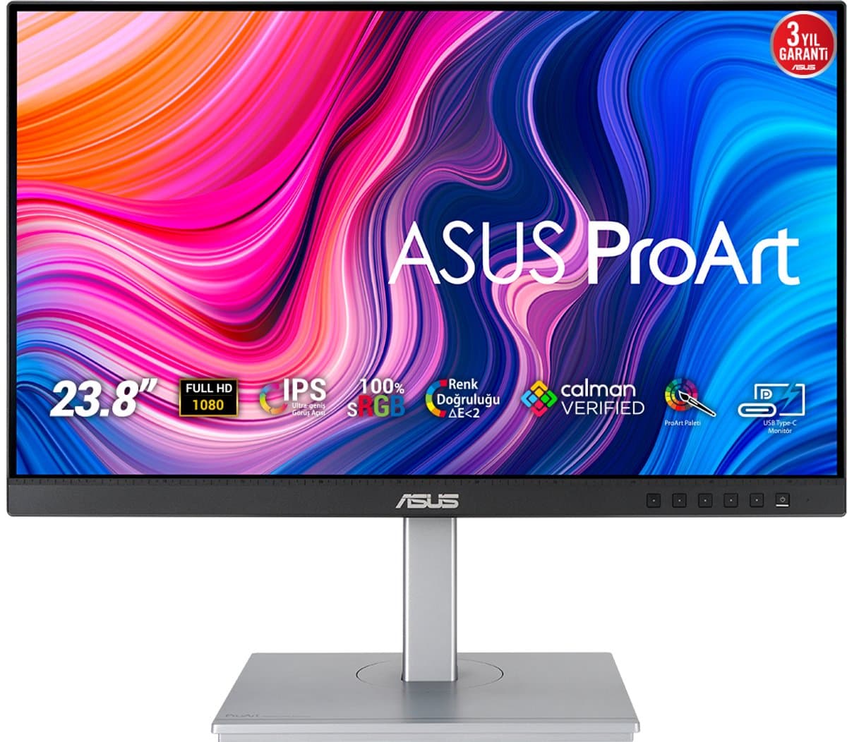 ASUS ProArt Display PA247CV - FHD IPS Grafisch Designer Monitor - Calman Gecertificeerd - USB-C 65W - 23.8 Inch — afbeelding 1
