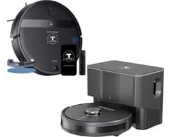 TONIHOMI® Q8 + G20 Robotstofzuiger Combi Deal – Met Dweilfunctie – LDS Laser Navigatie – Automatisch Legen – App Bediening – Laadstation – Huisdieren – Zwart