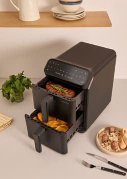 CREATEE - 11,2 L Airfryer met dubbele laag en onafhankelijke bediening, Zwart - AIR FRYER DUAL STACK — thumbnail 4