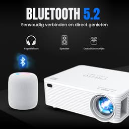 Chesto Beamer FULL HD (4K-Ondersteuning) - 12.000 lumen - Streamen vanaf je telefoon met wifi - Inclusief draagtas — thumbnail 5