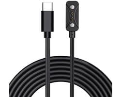 Strap-it USB-C oplader geschikt voor Polar Ignite 3 / Pacer / Pacer Pro / Vantage V3 oplader Polar ignite 3 / Pacer - 1m oplaadkabel