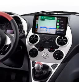 Autoradio 2/32GB met wireless Carplay en Android auto | Geschikt voor Ford Ka 2007-2016 | Radio scherm met Navigatie | 2007 2008 2009 2010 2011 2012 2013 2014 2015 2016 | Titanium — thumbnail 2