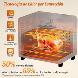 XXL Heteluchtfriteuse met Digitaal Touchscreen - Multifunctionele Mini-Oven 24L met 8 Kookprogramma's — thumbnail 5