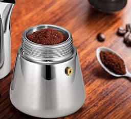 Cilio Figaro - Percolator / Espressomaker - 4-kops - Roestvrij staal - Kunststof — thumbnail 3