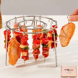 Home & Marker - Airfryer Grillset - 24 Spiesen - Voor 3-8L Airfryers - Antiaanbak RVS - AIRROAST — thumbnail 9