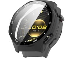 Stravo Screen protector case met bezel met schaalverdeling voor Huawei Watch GT 6 Pro 46mm - Full Cover Hard Case / Beschermend Hoesje - Zwart - HUAWEI WATCH GT6 Pro 46mm screenprotectors