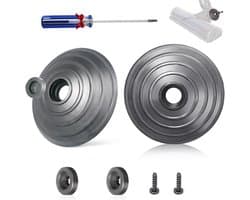 Vervangende V-Ball Wielen voor Dyson V6/V7/V8/V10/V12 & DC58/59/62/72/74 – 2x Wielen + Schroeven & Bevestigingen + Mini Schroevendraaier – Voor Direct Drive Zuigmond