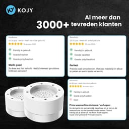 KOJY Wasmachine dempers - Verhoger - Stapelbaar - Wit - voor wasmachine en wasdroger - 8 Stuks — thumbnail 3