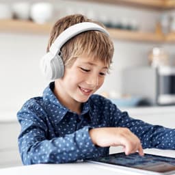 iPad Koptelefoon Kinderen - Hoofdtelefoon Kids Verstelbaar - On-Ear Volumebegrenzing - Wit — thumbnail 3