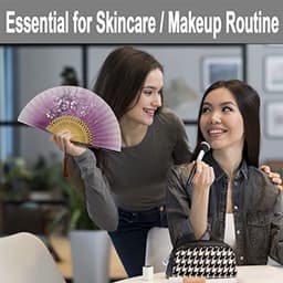 Opvouwbare handventilator voor dames - elegante bamboe zijden ventilator voor hete dagen, feesten en decoratie — thumbnail 1