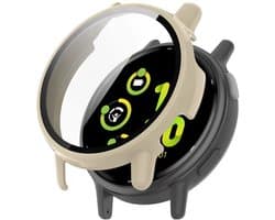 Stravo Screen protector case voor Garmin Vivoactive 5 - Full Cover Hard Case / Beschermend Hoesje - Wit - Garmin Smartwatch screenprotectors