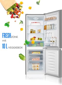 Heinrich´s HKS 3091.1 Koel- en vriescombinatie 175 liter - koelvolume 122 l, vriesvak 53 l - stil 39 dB - energieklasse D - inox — thumbnail 5