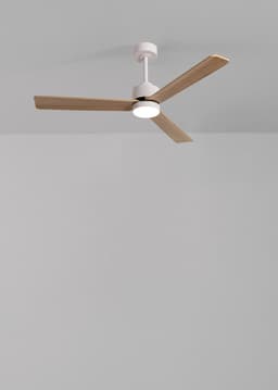CREATE - Stille plafondventilator 40W met licht - Wit / Licht hout - Ø132cm - Afstandsbediening - WIND MODERN — thumbnail 3