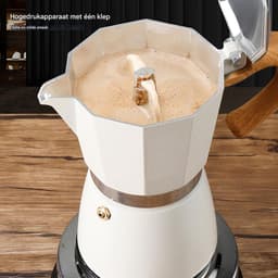 longziming -150 ml Espresso Koffiemaker voor Inductie – Aluminium Mokkakan met Veiligheidsventiel, Espressopot voor 2 Kopjes, Traditionele Percolator voor Aromatische Koffie, Geschikt voor Gas & Elektrisch Fornuis — thumbnail 5