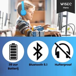 Koptelefoon kinderen met draad - Kinderkoptelefoon - Bedrade hoofdtelefoon - Veilig volume - School - Tablet - Laptop - Reizen - Muziek luisteren — thumbnail 4