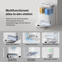 Roborock QV 35A robotstofzuiger - 8000Pa - met dweilfunctie - anti-verstrengeling - Dual Liftable Spinning Mops - Reactive Tech Obstacle Avoidance - Zelfreinigend - 2,7 L stofzak - 4 L watertank - Qrevo Plus/Qrevo upgrade — thumbnail 2
