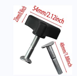 4x Grasmaaier handvat schroeven - Universele grasmaaier moeren en bouten - Grasmaaier accessoires, vervangende bouten, driehoekige handgrepen, geschikt voor de meeste grasmaaiers — thumbnail 5