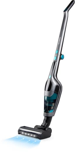 DOMO DO249SV Steelstofzuiger 2-in-1 - Kruimeldief - Draadloos - Stofzuiger Zonder Zak - 55 min - 21.6 V - Grijs/Blauw — thumbnail 2